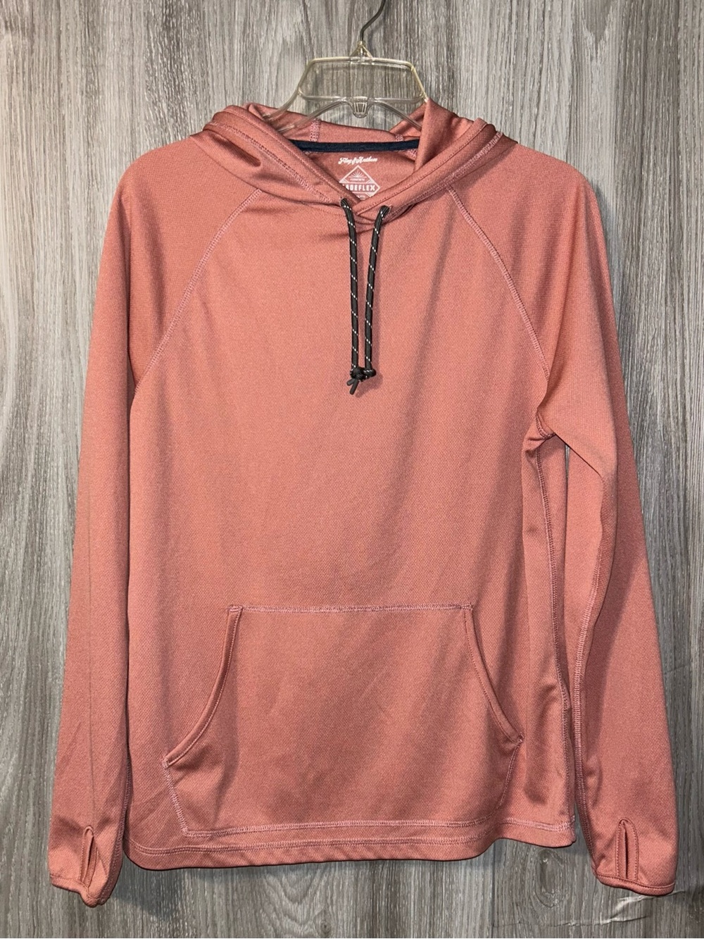 Flag & Anthem Performance Men's Hooded Pullover Shirt - Dusty Rose Mauve Clay Sm